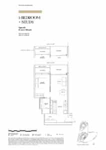 Newport Residences 1 Bedroom + Study Type AS1